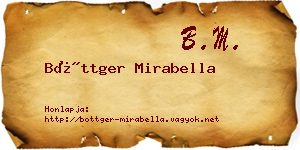 Böttger Mirabella névjegykártya